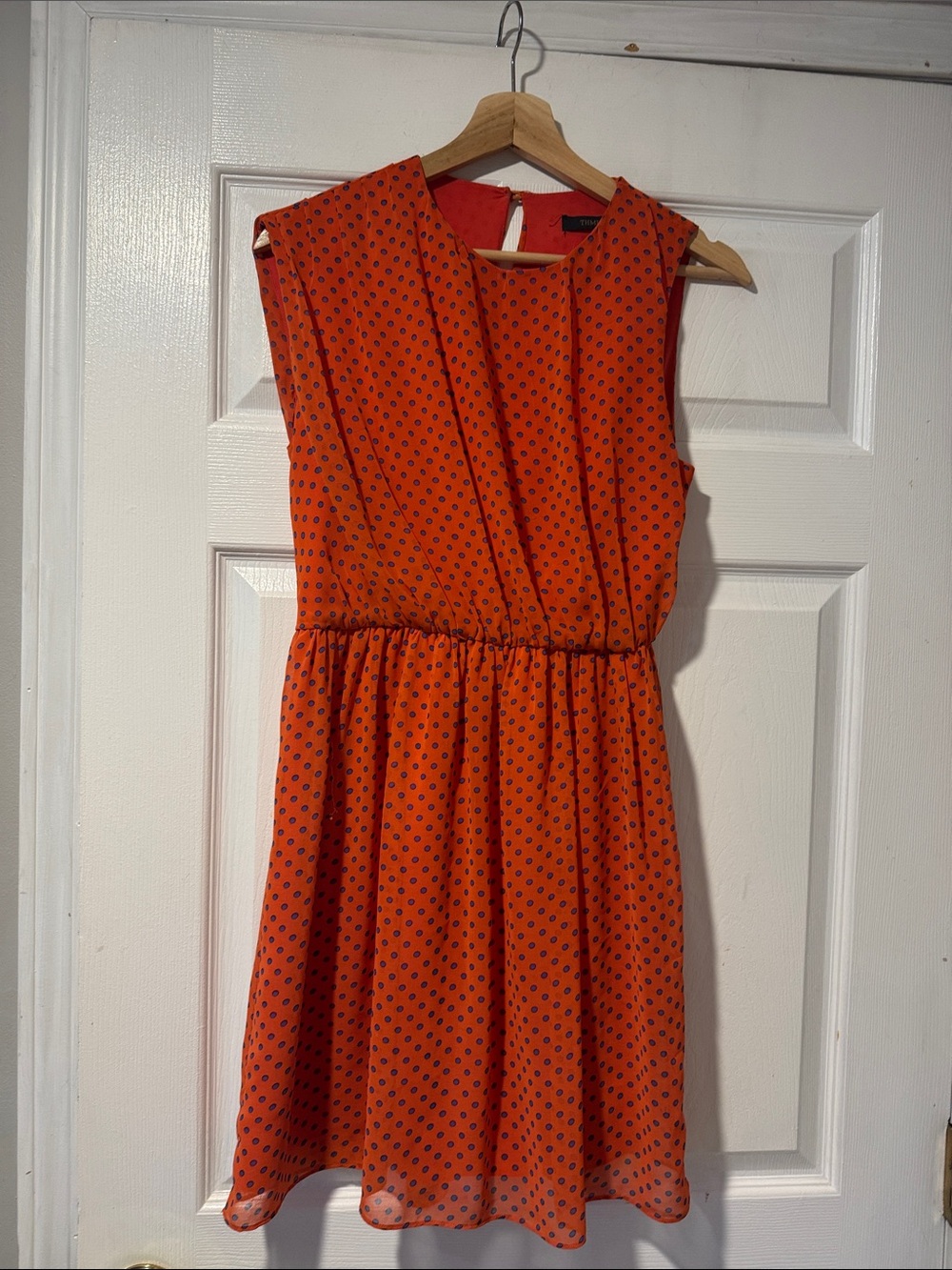 THML Orange Polka Dot Sleeveless Day Dress